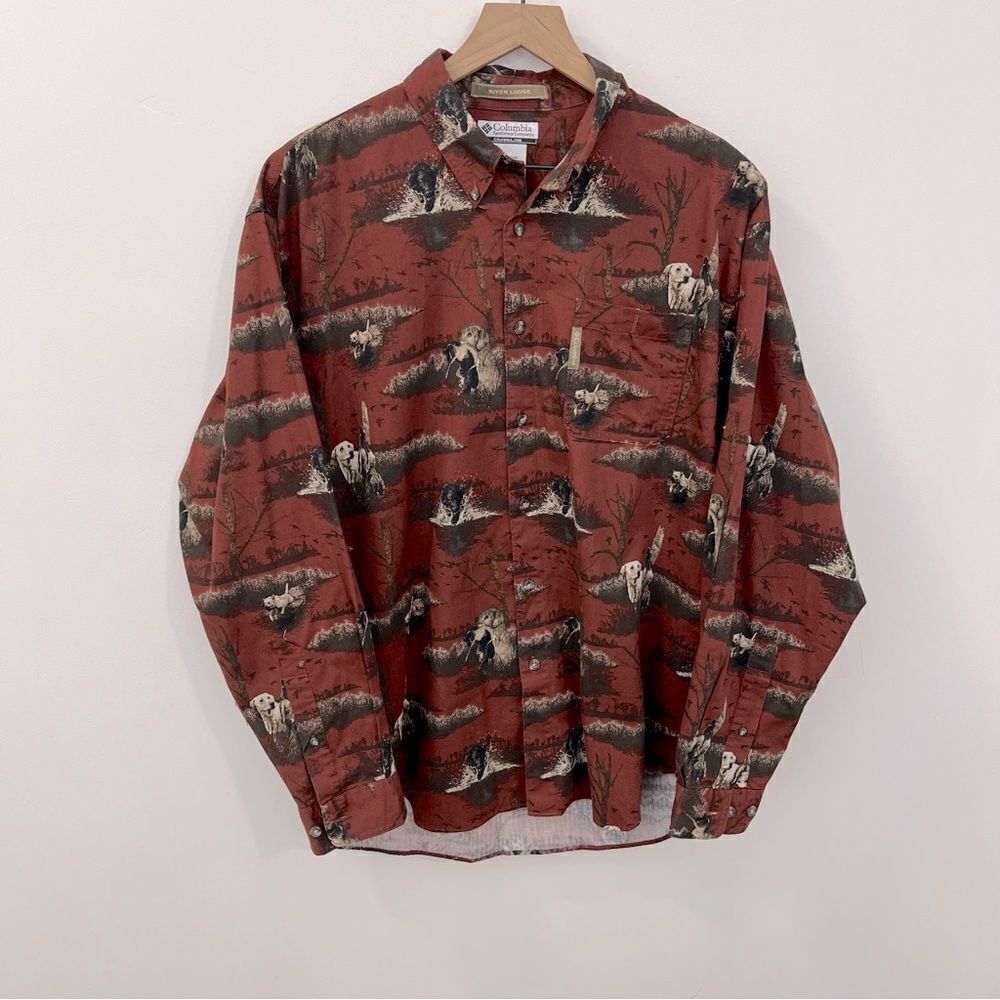 Columbia River Lodge Lab Hunting Button Down Medium